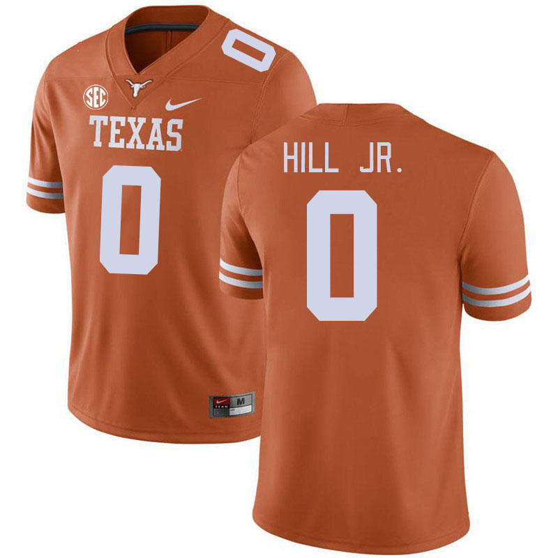 Texas Longhorns #0 Anthony Hill Jr. SEC Conference College Football Jerseys Stitched Sale-Orange